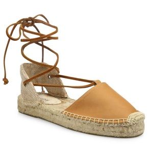 Soludos Leather Lace-up Espadrilles